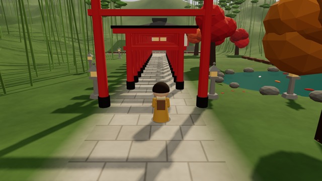 Online World 안의 교토 후시미 3D 풍경