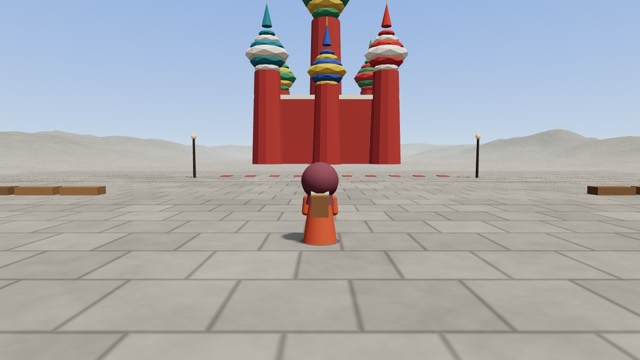 Online World 안의 모스크바 성 바실리 대성당 3D 풍경