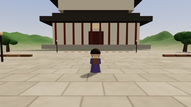 Online World 안의 나라 도다이지 3D 풍경