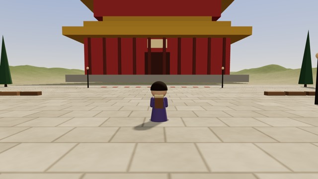 Online World 안의 취푸 공묘 3D 풍경