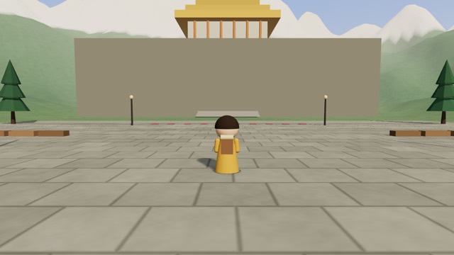 Online World 안의 우당산 금전 3D 풍경